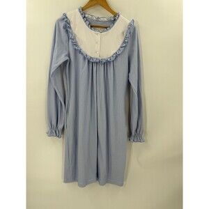 Blue and White Women's Nightgown
